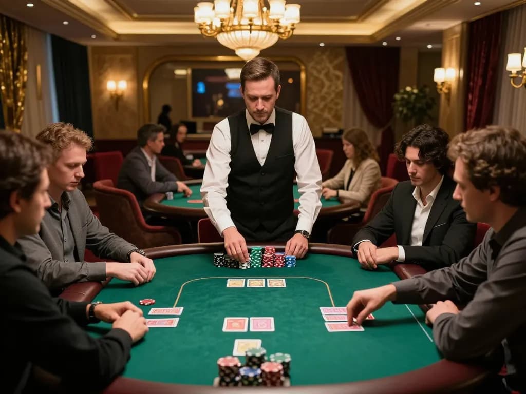MM 88 players engage in high-stakes poker in an elegant casino setting