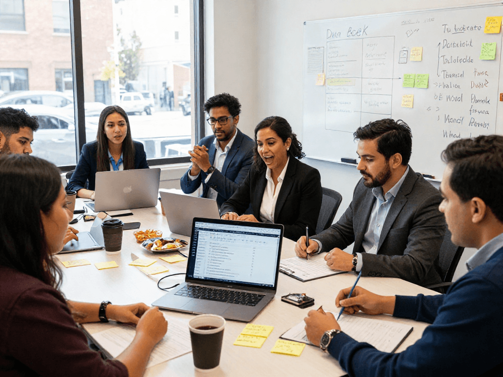 Email marketing for campaigns boosting voter engagement in a vibrant political strategy session.