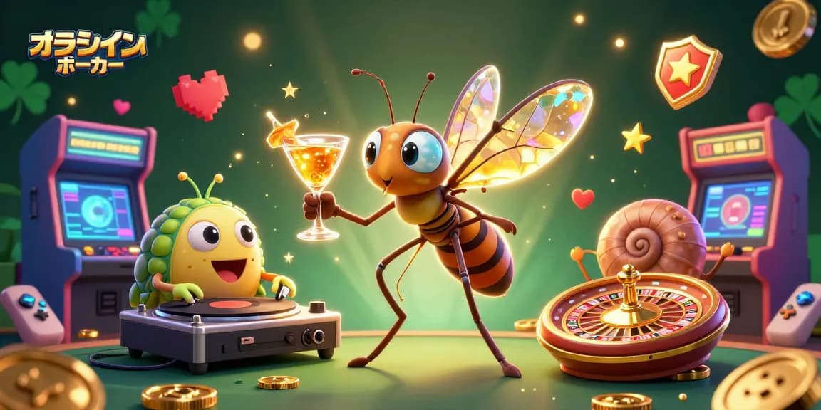 オンラインポーカーを楽しむ3Dイラスト、カジノの魔法と戦略的要素が満載