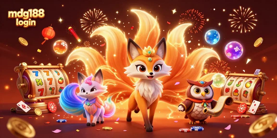 Enjoy exciting gameplay with mdg188 login, surrounded by vibrant casino elements and enchanting characters.