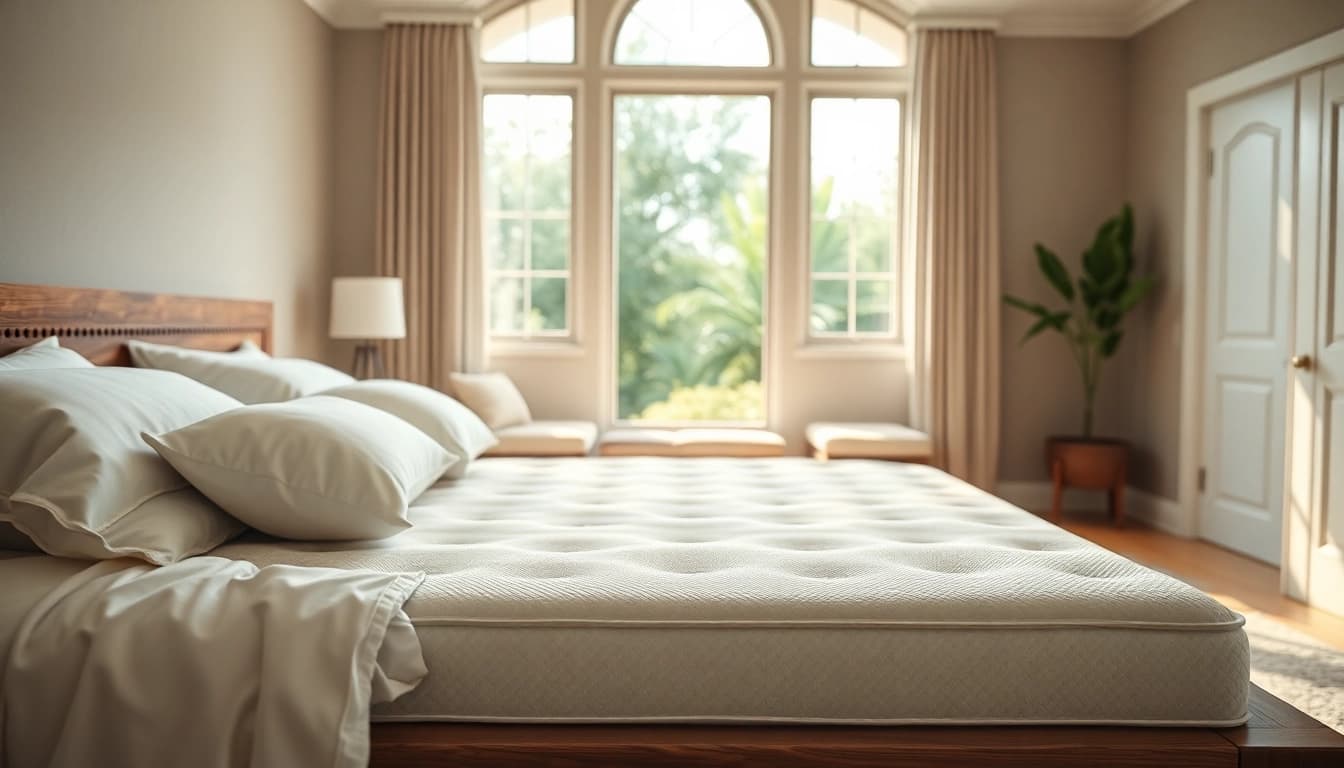 Experience the comfort of a sealy memory foam gel mattress showcasing luxurious sleep quality in a serene bedroom setting.
