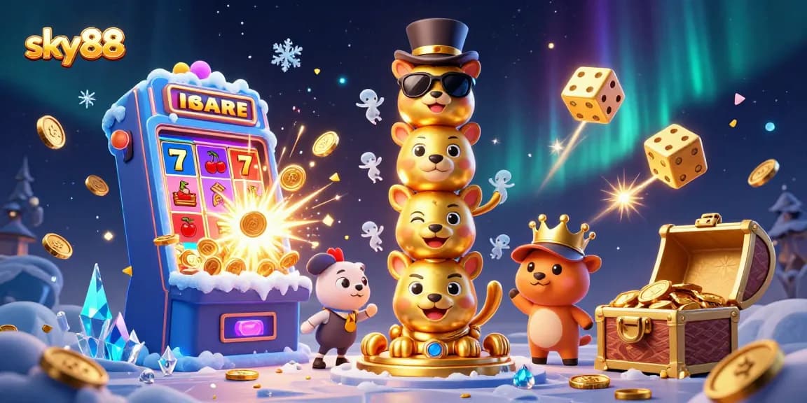 Experience vibrant gameplay at sky88 with a dynamic jackpot explosion and captivating casino elements.