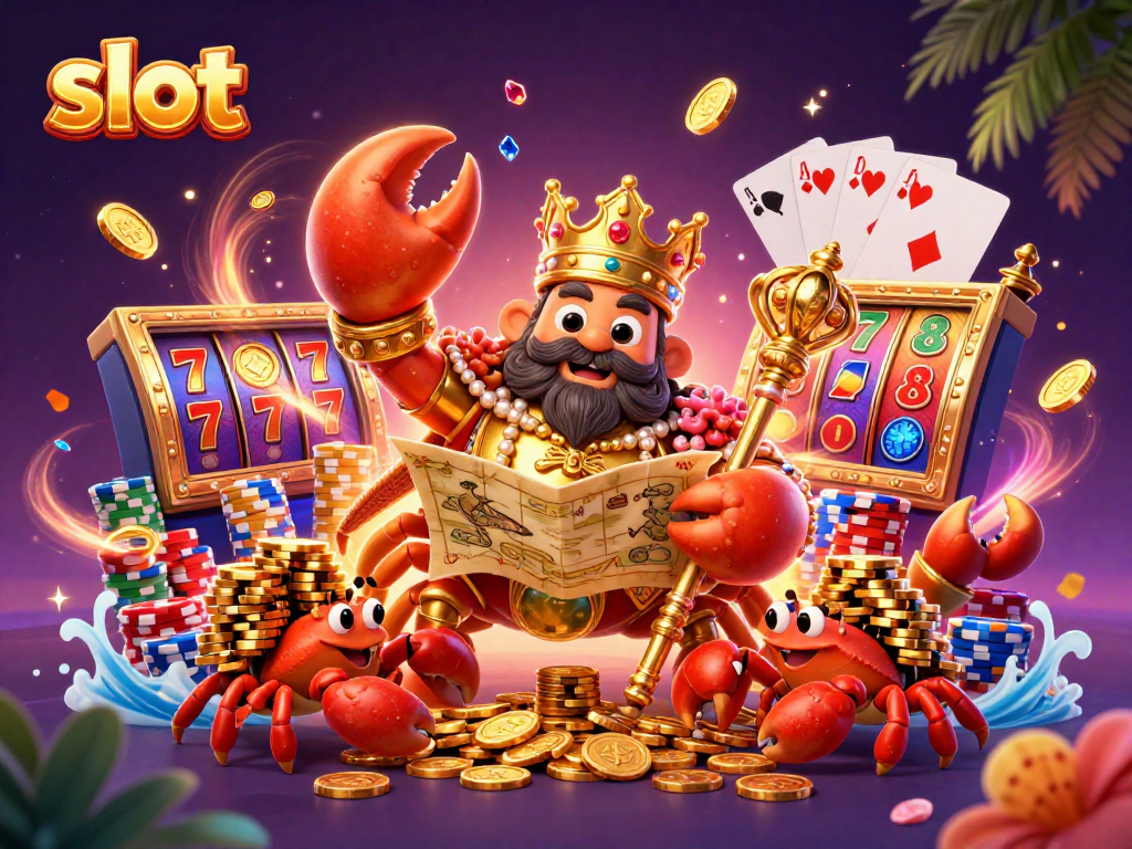 Menggandakan keseruan slot dengan raja kepiting emas dan banyak koin emas yang berkilauan.