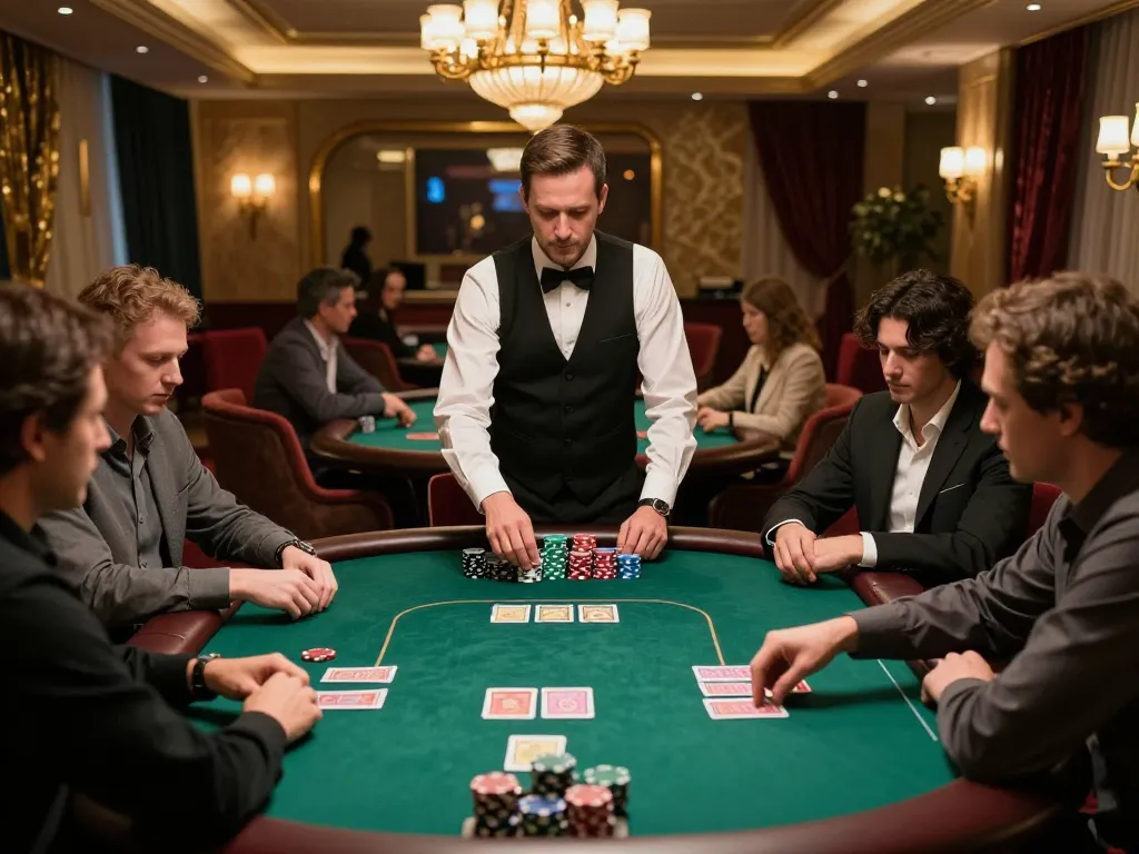 MM 88 players engage in high-stakes poker in an elegant casino setting