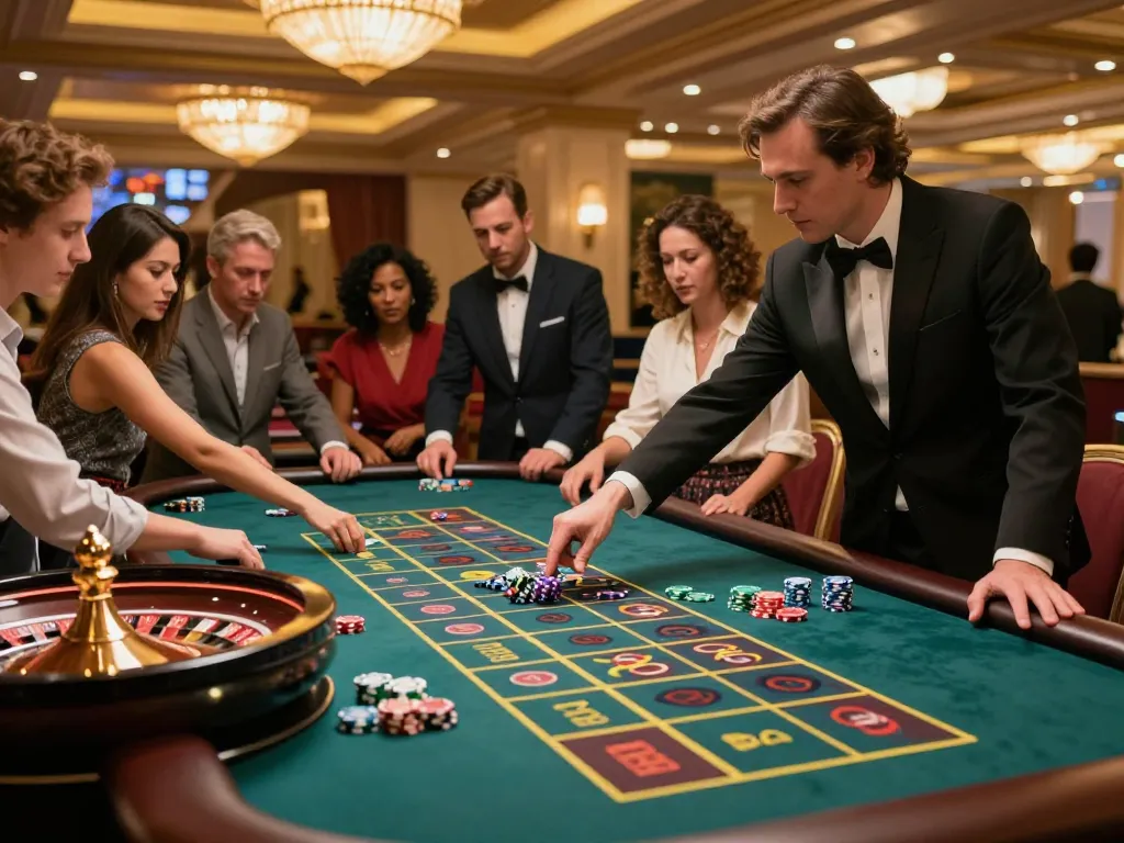 Experience the thrill of roulette gameplay at sunwinapk with colorful chips and dynamic action