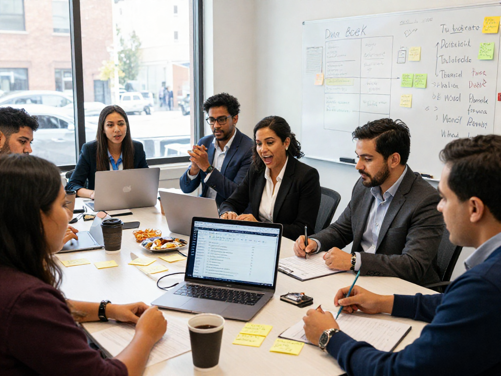 Email marketing for campaigns boosting voter engagement in a vibrant political strategy session.