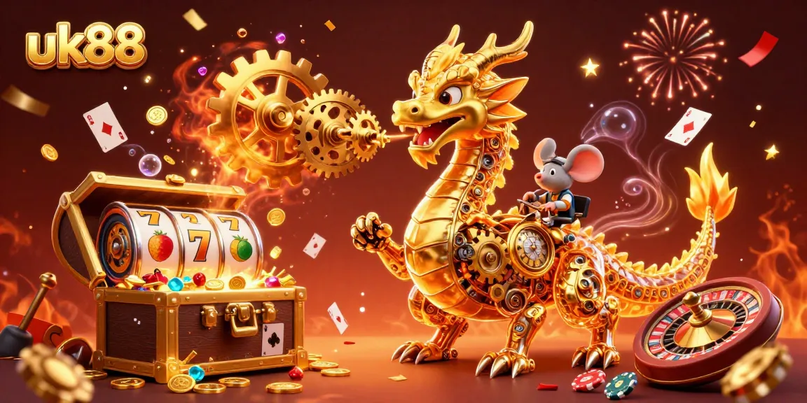 Experience the thrilling adventures of the golden dragon and engineer in the vibrant uk88 casino world.