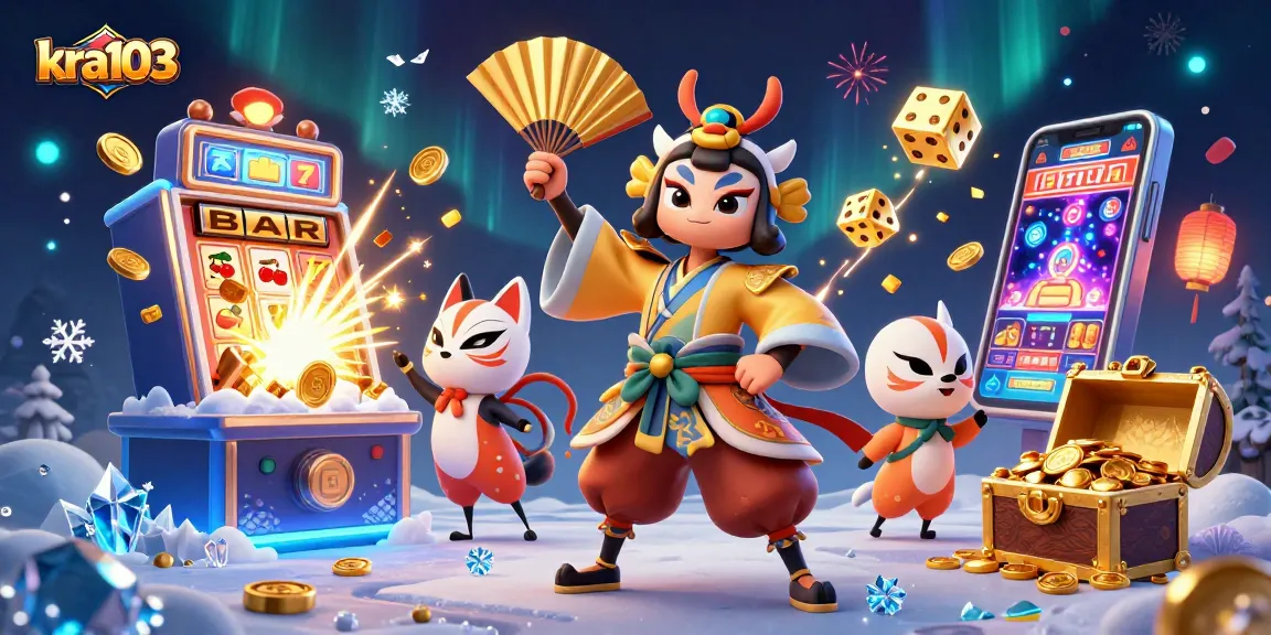 Experience thrilling wins at kra103 with vibrant casino elements and captivating characters.