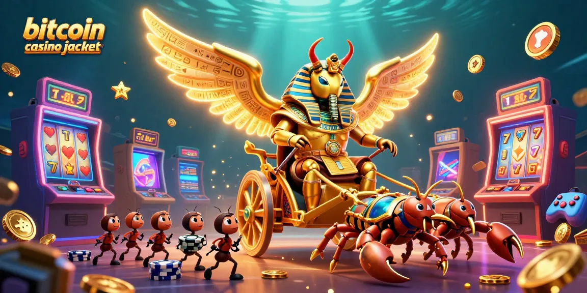Experience the excitement of winning with the bitcoin casino jackpot in a vibrant, colorful world of slot machines.