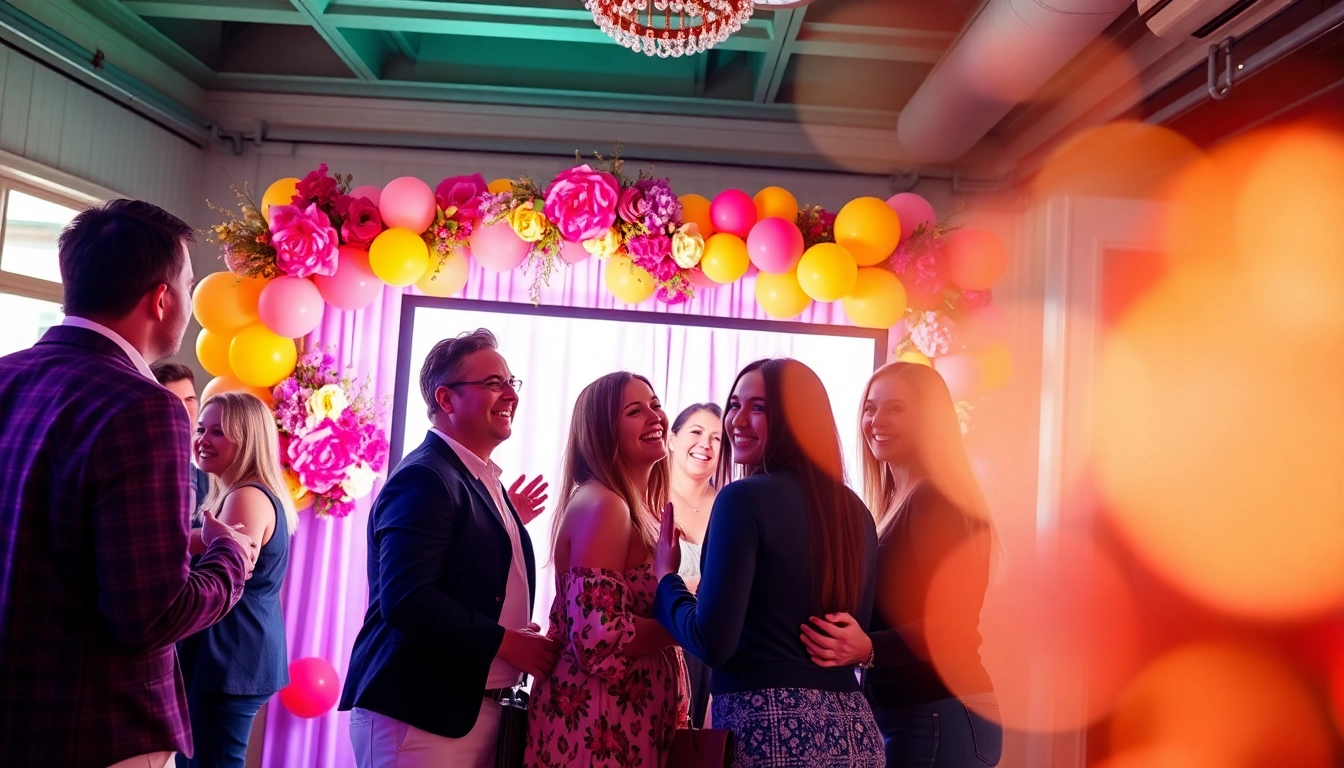 Guests enjoying a photo booth Chicago experience, creating lasting memories with smiles.
