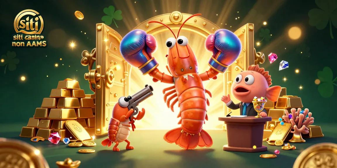 Immergiti in un'azione emozionante con siti casino non AAMS che mostrano una vivace scena da casinò illustrata in 3D.