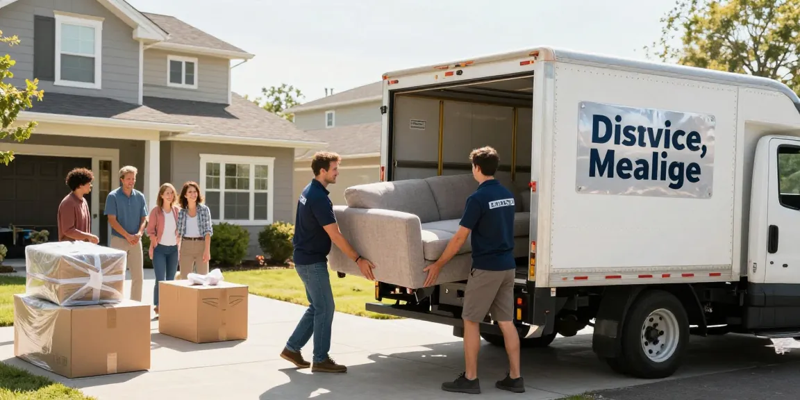 Professional long distance movers carefully loading a couch into a truck, showcasing reliability and care during the moving process.
