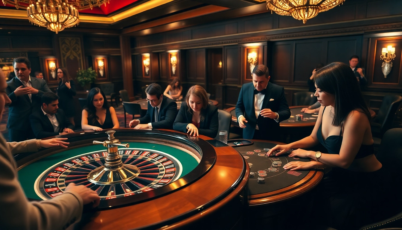 KPI4D players engaging in a thrilling roulette game at a luxurious casino table.