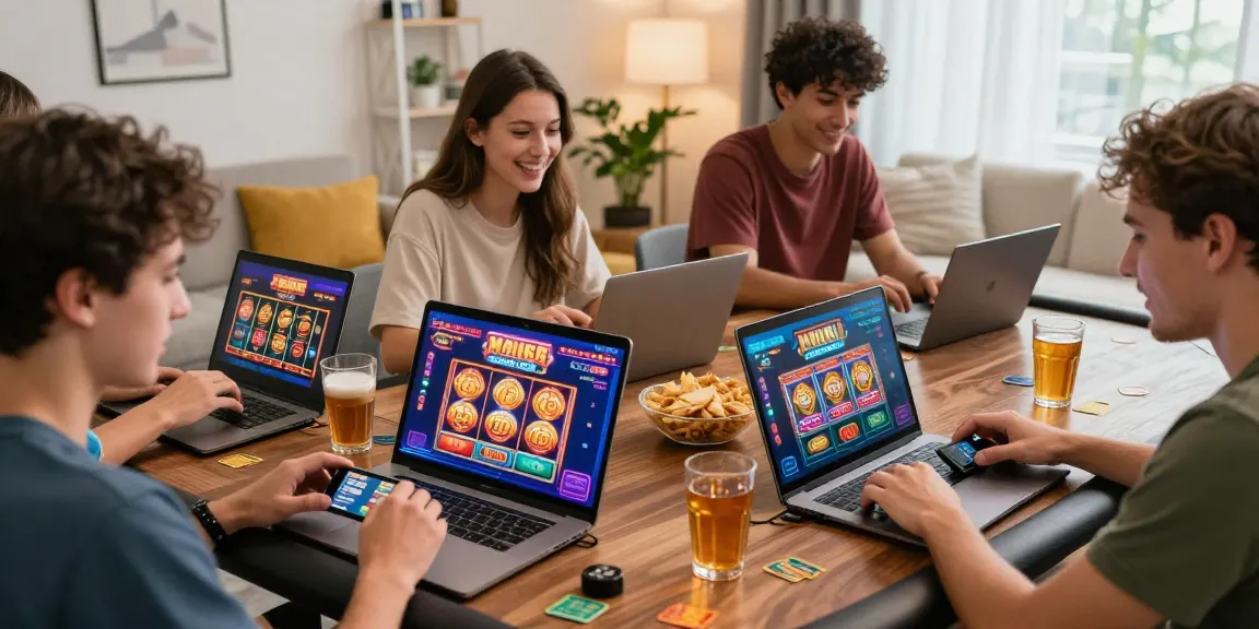 Experience the excitement of a credit card casino with players enjoying diverse online games from home.