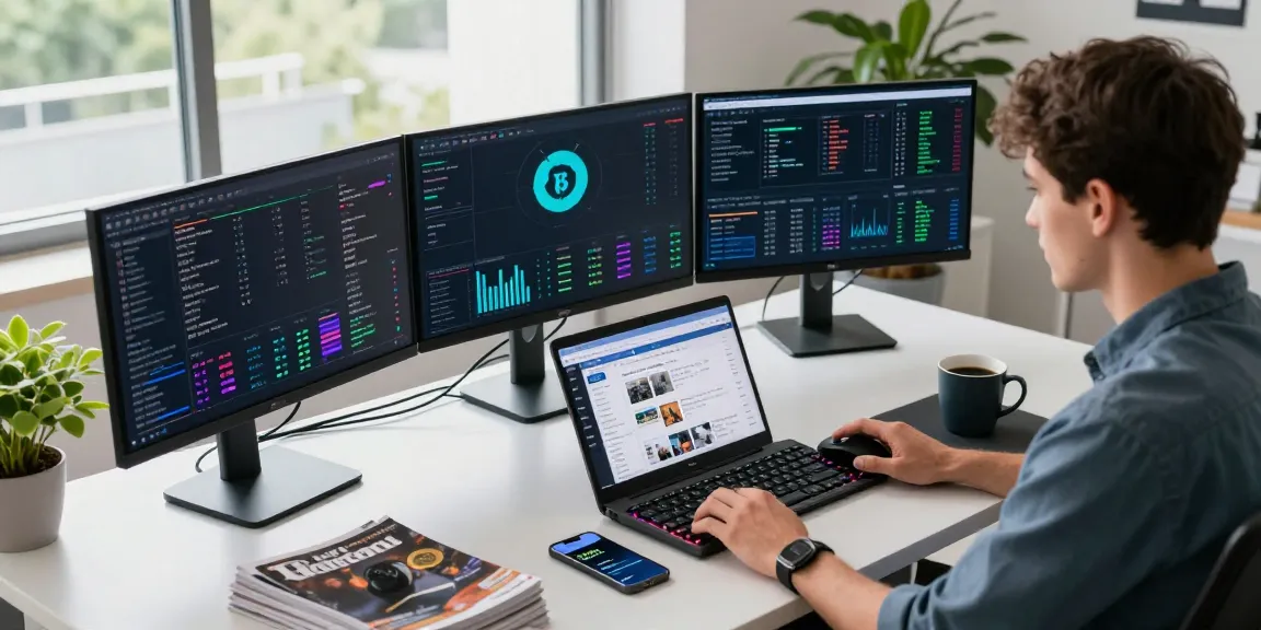 Best cloud mining platform 2026 displayed in a professional crypto trading setup with multiple screens, digital wallet, and advanced security measures.