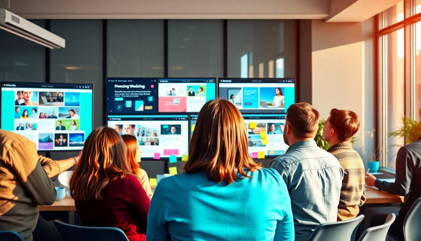 Webflow Agentur entwickelt kreative Designs in einem modernen Büro.