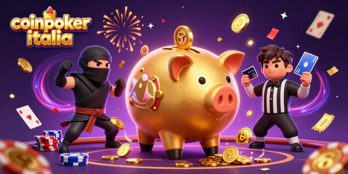 Gioca a coinpoker italia con il tavolo da poker e i personaggi animati, ricco di dettagli e azione.