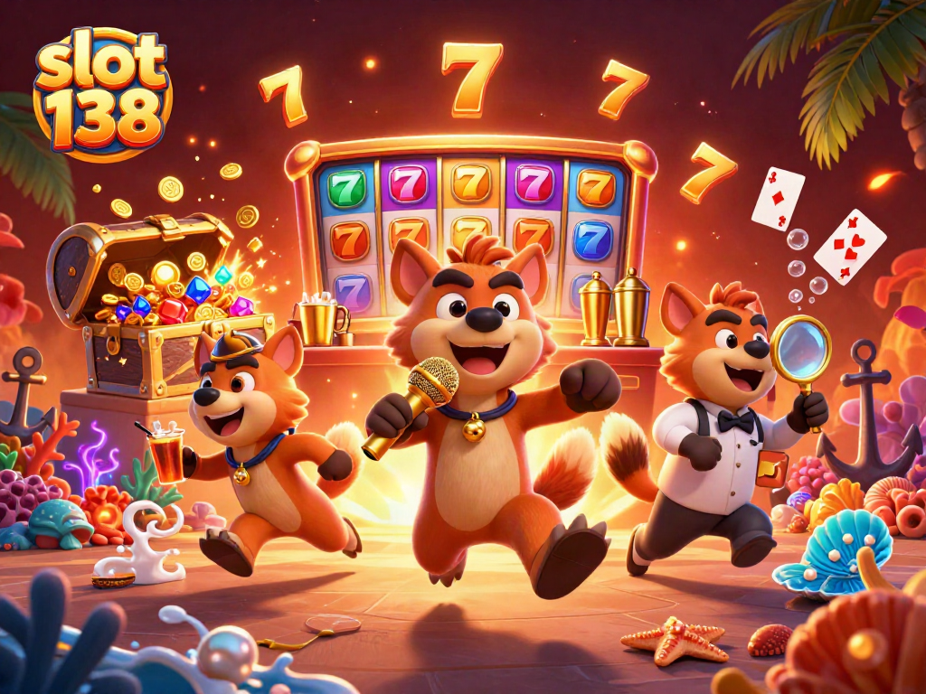 Spin slot 138 reels with hyenas at a comedy casino bursting with gold coins!