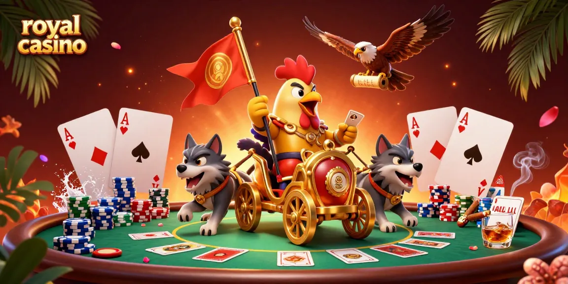 Engage with royal casino gameplay highlighted by dynamic poker action and vibrant elements.