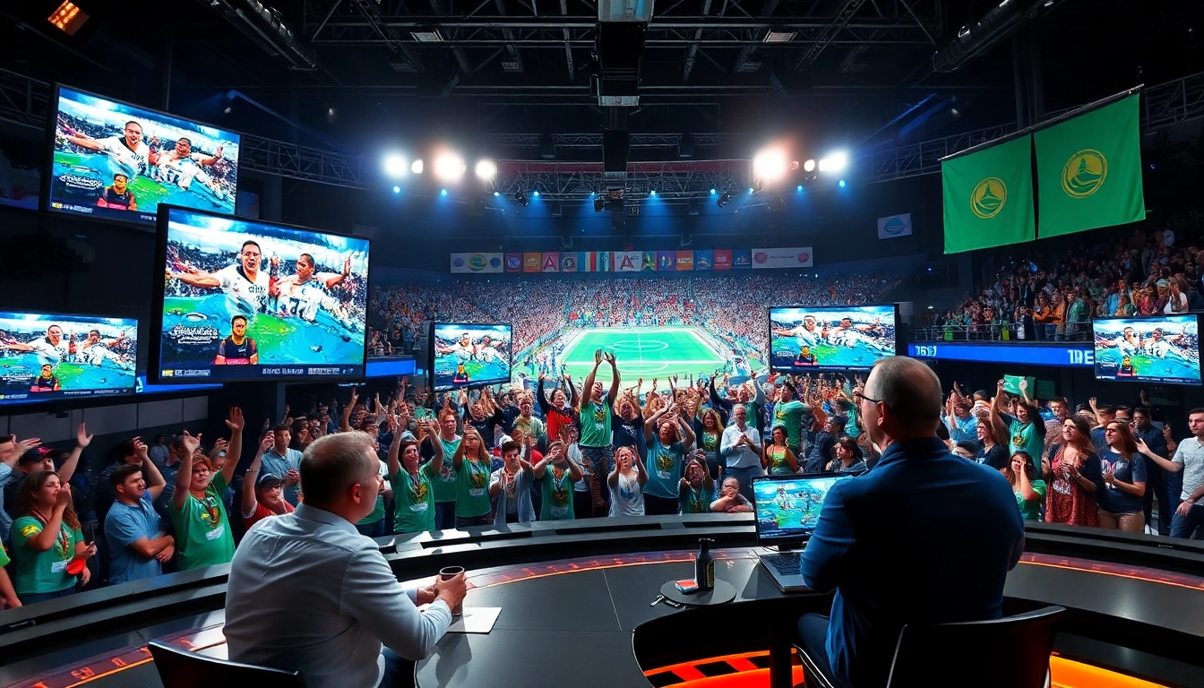 실시간스포츠중계 중계_setup in a vibrant sports studio