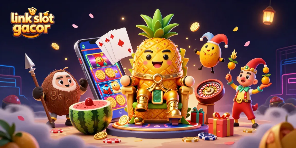 Spin to win at link slot gacor with the golden pineapple king and exciting casino elements!
