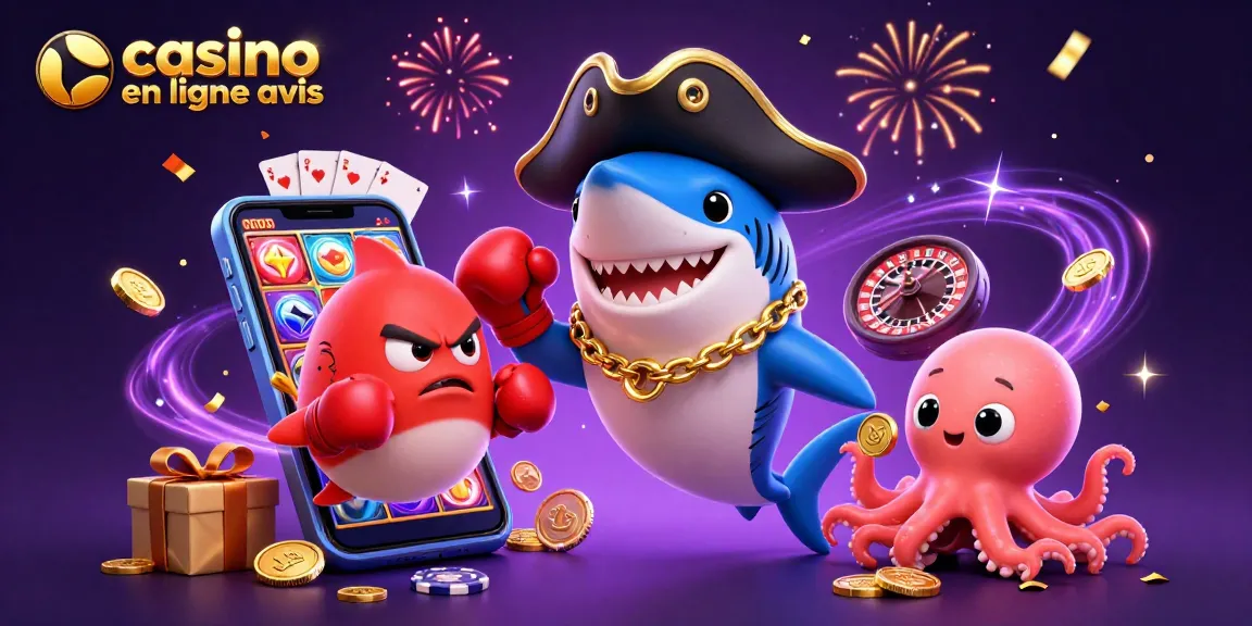 Découvrez des avis sur les casinos en ligne avec cette illustration vibrante mettant en avant la diversité des jeux.