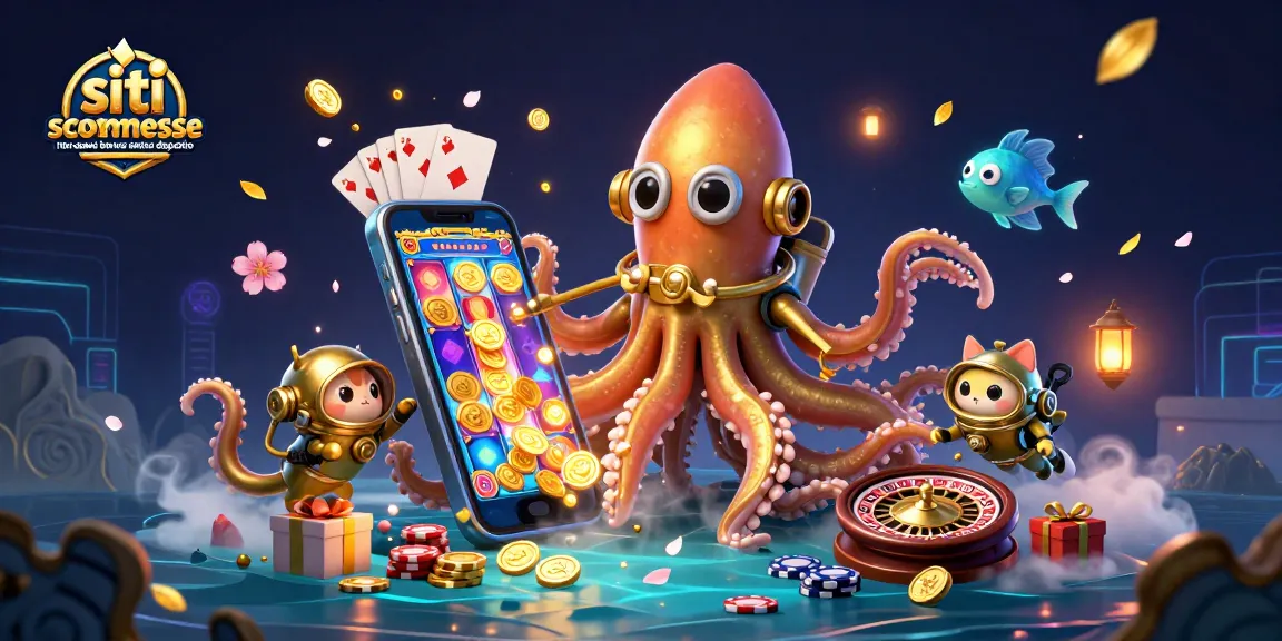 Vivi l'emozione delle scommesse con i siti scommesse non aams bonus senza deposito, presentando un kraken e un gatto subacqueo.