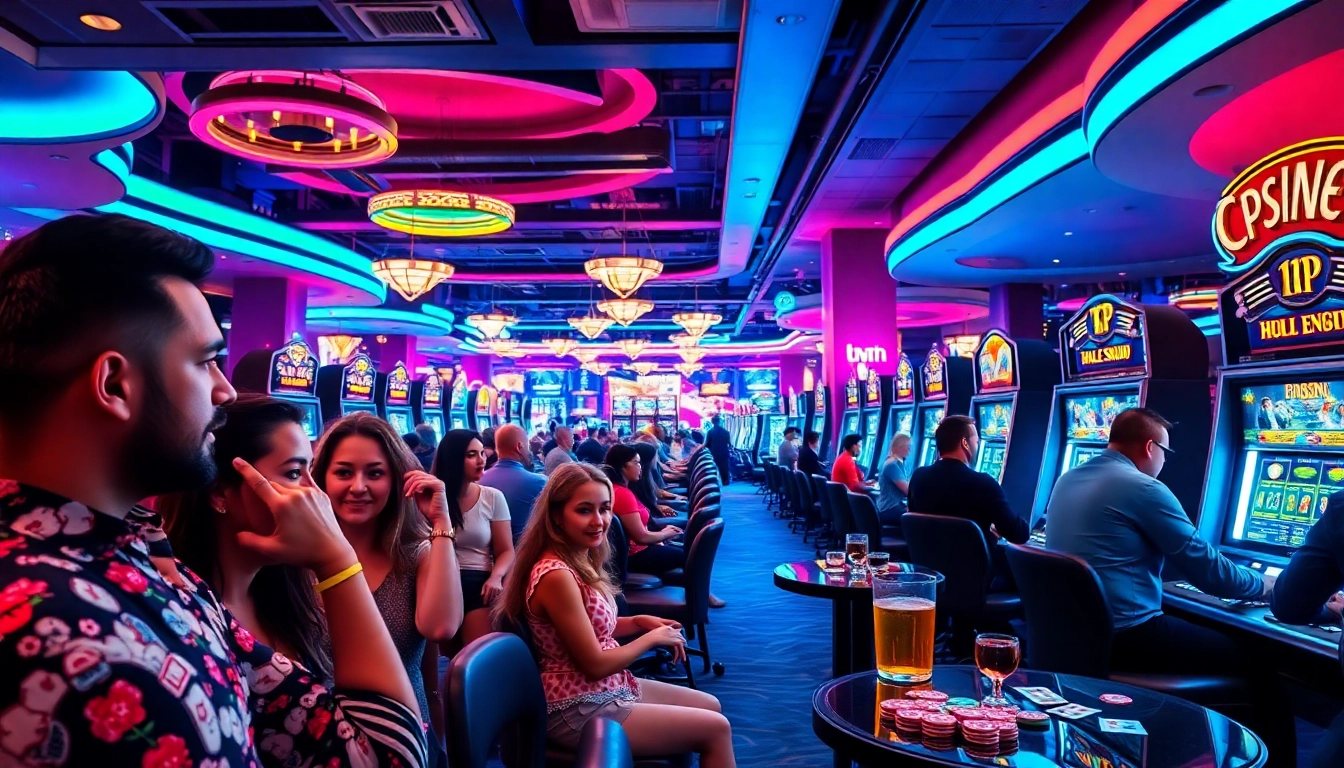 Experience the excitement of Non Uk Casino gaming with vibrant players and atmosphere.