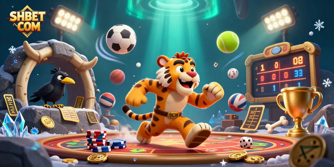Experience the thrilling gameplay at SHBET COM in this vibrant 3D casino scene with dynamic action.