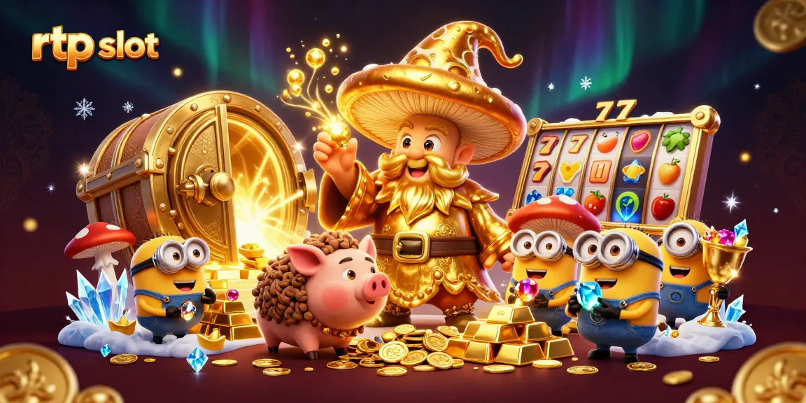 Spin the rtp slot reels with a wizard and his truffle pig in a treasure-filled scene