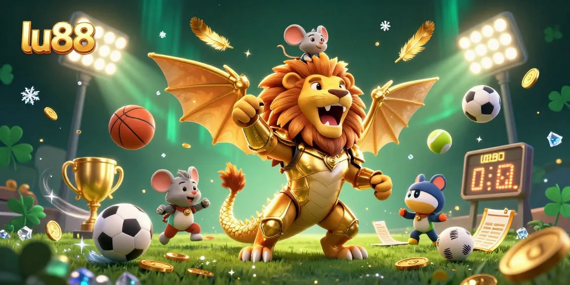 Experience thrilling gameplay with lu88 featuring a triumphant chimera and dynamic sports elements.