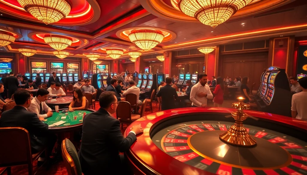 Discover exciting games at https://xx88.center/ with players at a vibrant poker table inside a bustling casino.