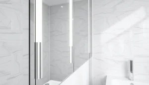 Modernes Design des sonni Spiegelschrank mit integrierter Beleuchtung und elegantem Finish.