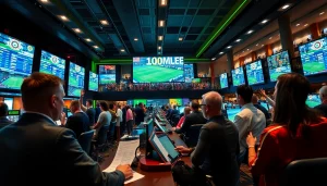Explore the best sports betting sites Mexico with vibrant sportsbook atmosphere and engaged bettors.