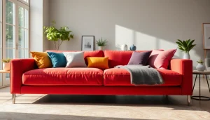 Discover the elegant design of a sofa bed uk, combining style and functionality in a modern living room.