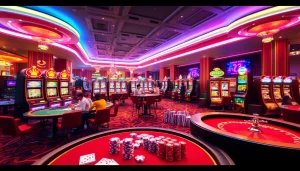 KJC AC 3 immersive casino experience with thrilling tables, dice, and slot machines.