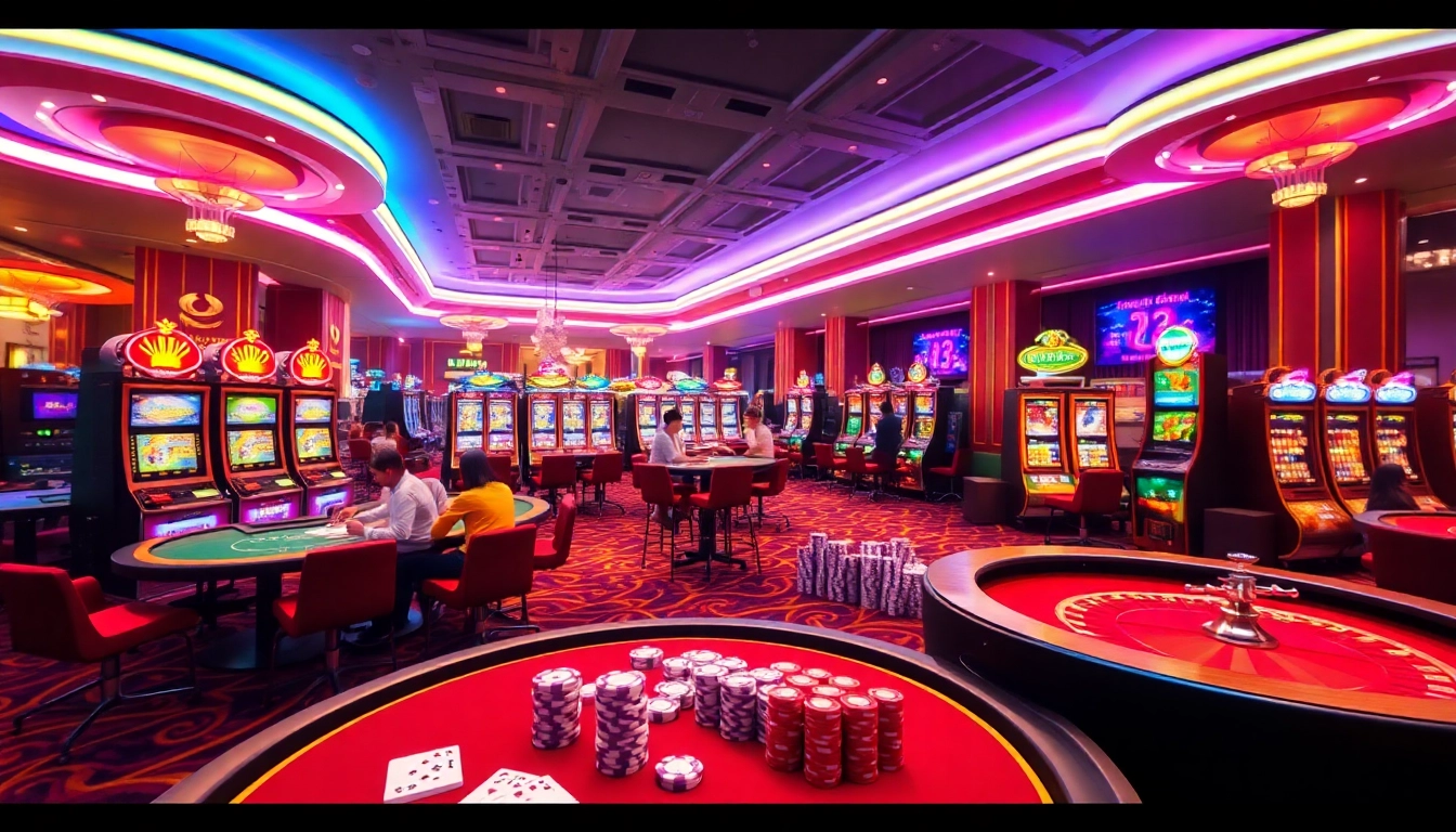 KJC AC 3 immersive casino experience with thrilling tables, dice, and slot machines.