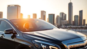 Experience luxurious Chauffeur Hire with a professional driver in a sleek, modern vehicle.