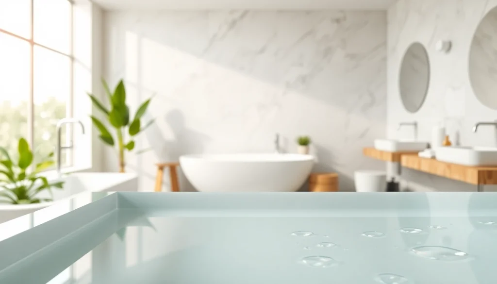 Genießen Sie eine sonnige Duschkabine in einem modernen Badezimmer mit eleganten Designelementen.