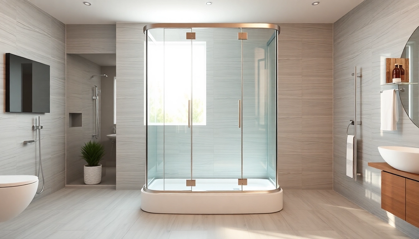 Genießen Sie die Klarheit und Eleganz der sonni Duschkabine in einem modernen Badezimmer.