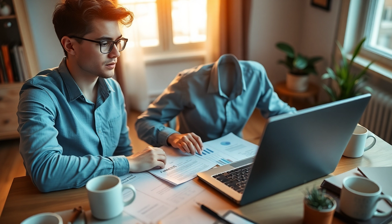 신용카드 현금화 관련 자료를 분석하는 사무실 모습