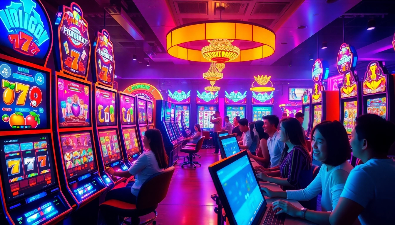 Kode4d slot excitement with vibrant gaming interface and players enjoying online slots.
