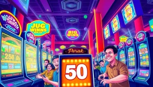 Menangkan besar dengan slot 50 perak di ruang gaming berwarna-warni yang penuh adrenalina.