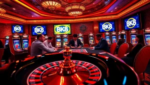 Experience the thrill of winning at BK8 with exciting casino games and luxurious decor.