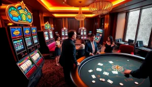 Experience thrilling wins at https:/sc88.bz/ with vibrant casino tables and joyful players celebrating.