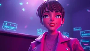 Engaging NSFW character AI digital artwork showcasing an interactive virtual character in an ambient setting.