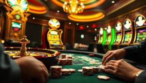 Experience the thrill of onicplay with players strategizing at a luxurious casino table.