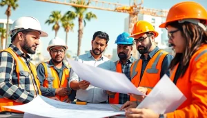 Southern California contractors association collaborating on a construction project, showcasing teamwork and unity.