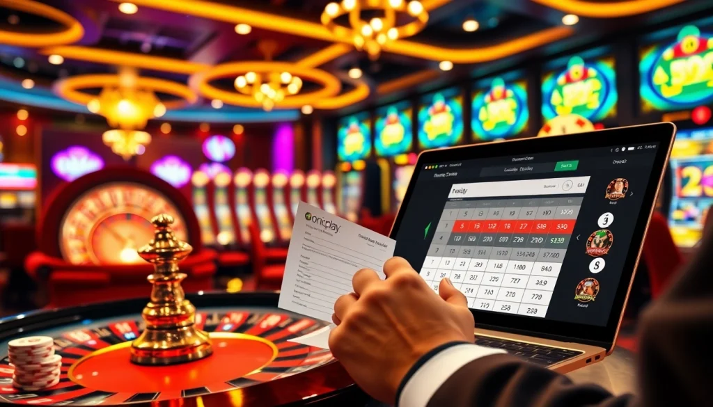Experience the excitement of onicplay as players engage with vibrant online casino games and betting.