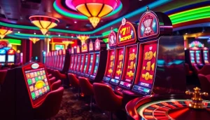 Rasakan kegembiraan jackpot di mesin slot, menonjolkan slot deposit pulsa tanpa potongan dan sensasi kasino.